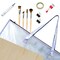 Large Clear Mesh Vinyl Bag with Handle and Zipper/Waterproof Art Storage Bag for Artworks, Charts and Teaching Material Multipurpose -19 x 25 Inch